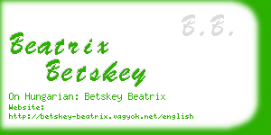 beatrix betskey business card